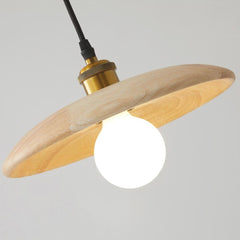 Japandi Wood Hanging Pendant Light Detail