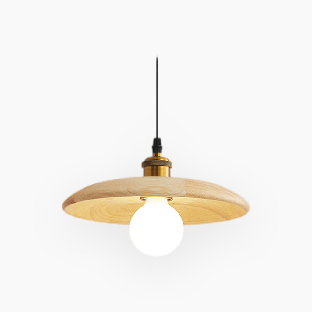 Japandi Wood Hanging Pendant Light Main