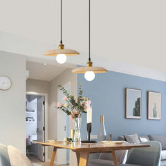 Japandi Wood Hanging Pendant Light Room