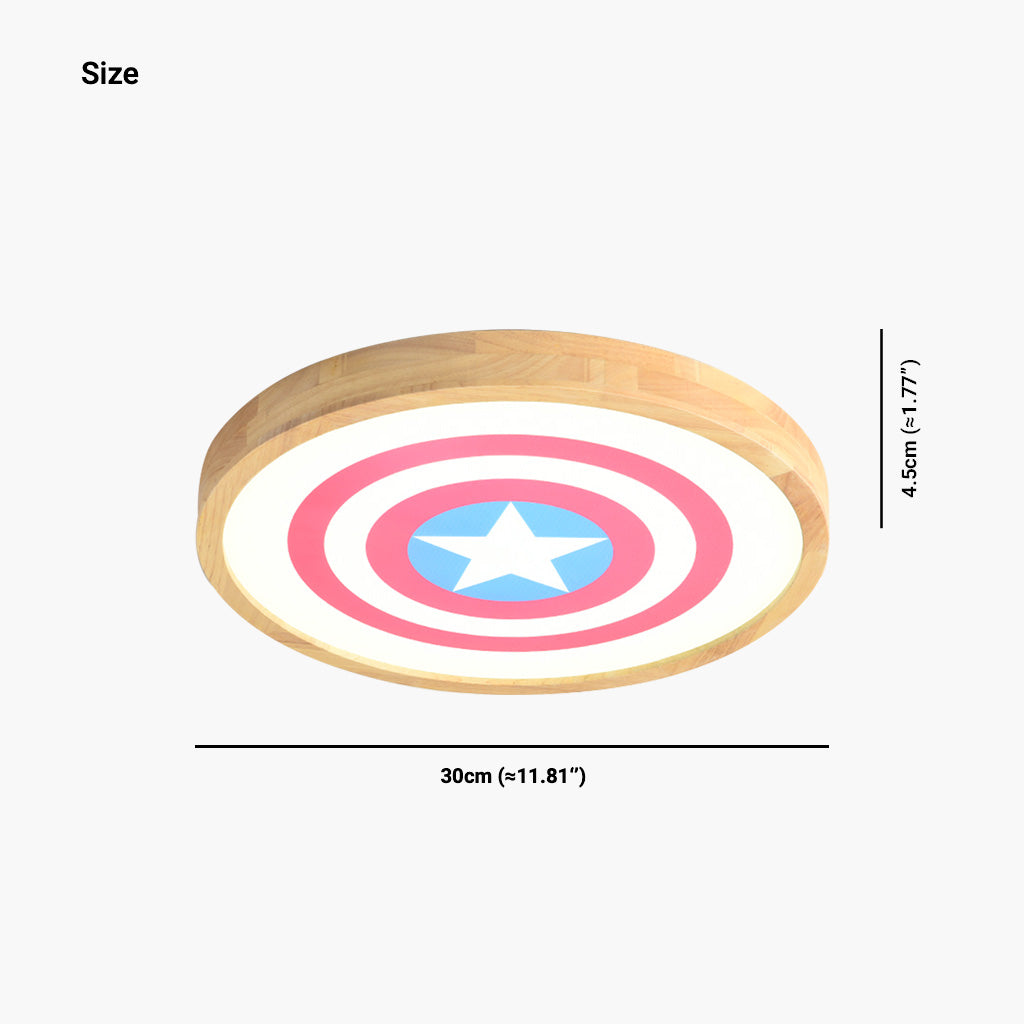 Kids Bedroom Ceiling Light with Star Size