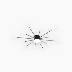 LED Ceiling Light Starburst Black 12 Heads
