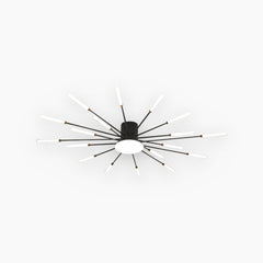 LED Ceiling Light Starburst Black 18 Heads