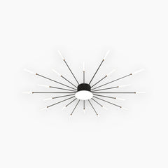 LED Ceiling Light Starburst Black 20 Heads