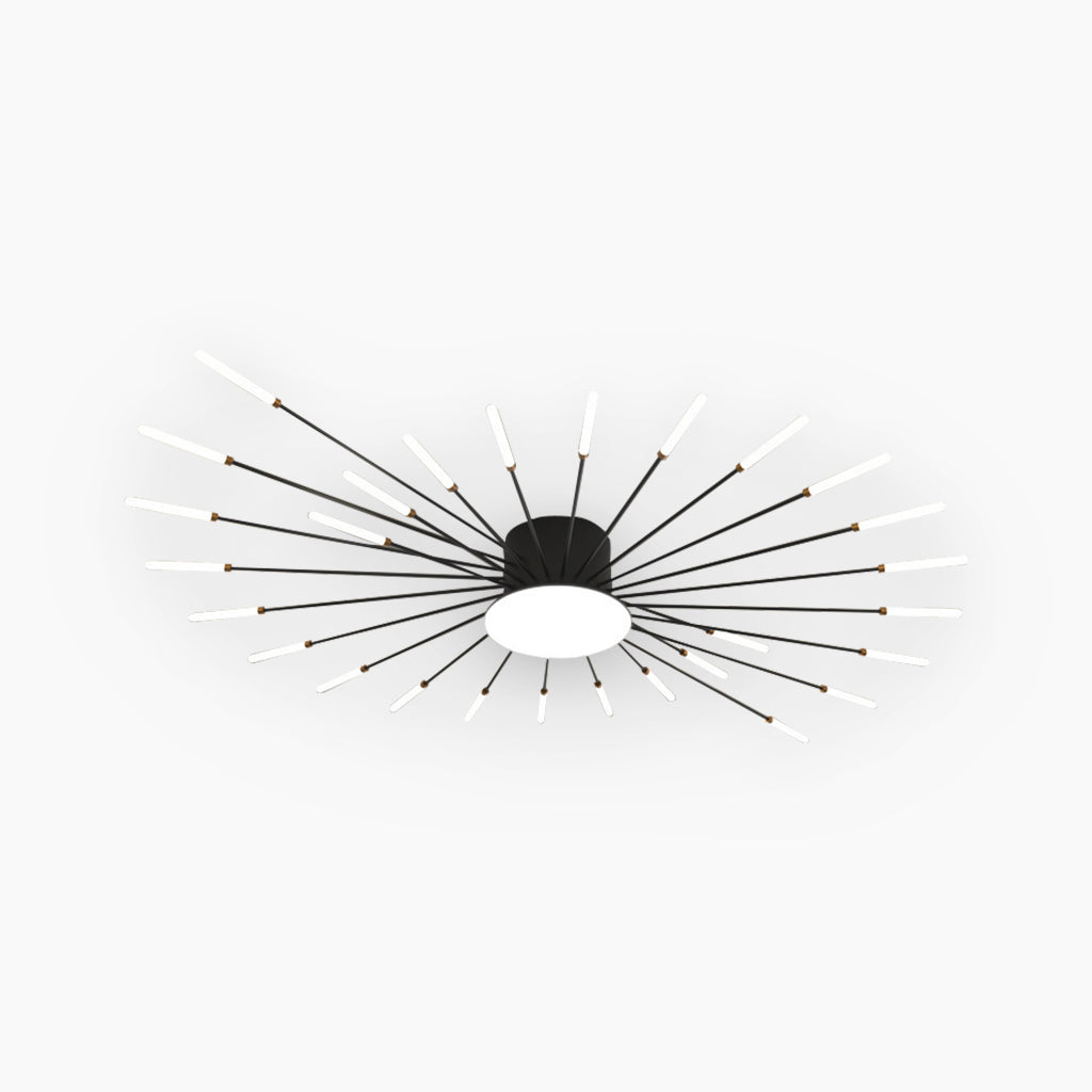 LED Ceiling Light Starburst Black 28 Heads