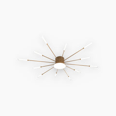 LED Ceiling Light Starburst Gold 12 Heads
