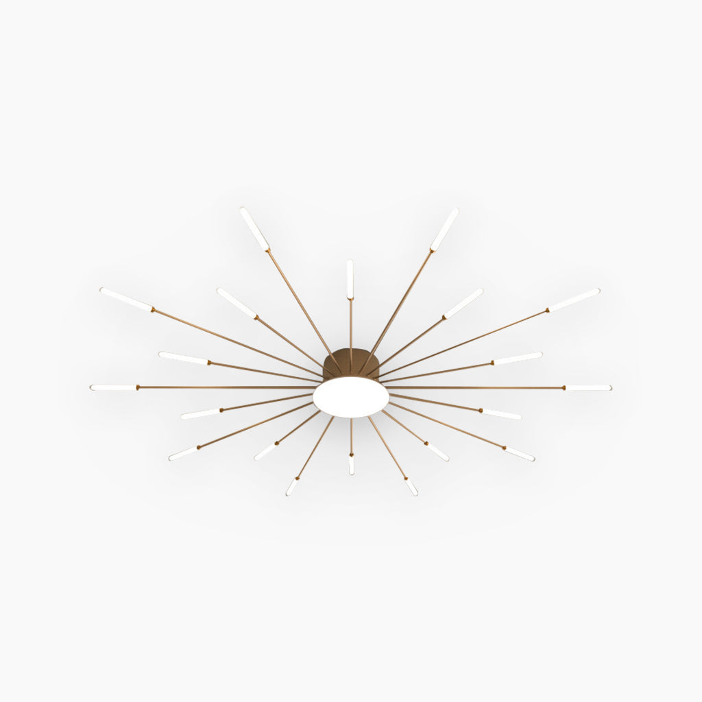 LED Ceiling Light Starburst Gold 20 Heads