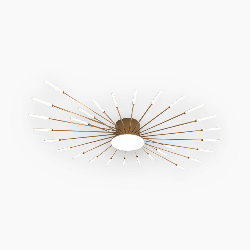 LED Ceiling Light Starburst Gold 28 Heads