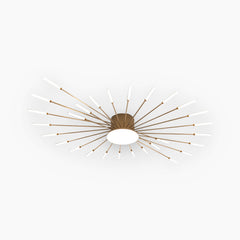 LED Ceiling Light Starburst Gold 28 Heads