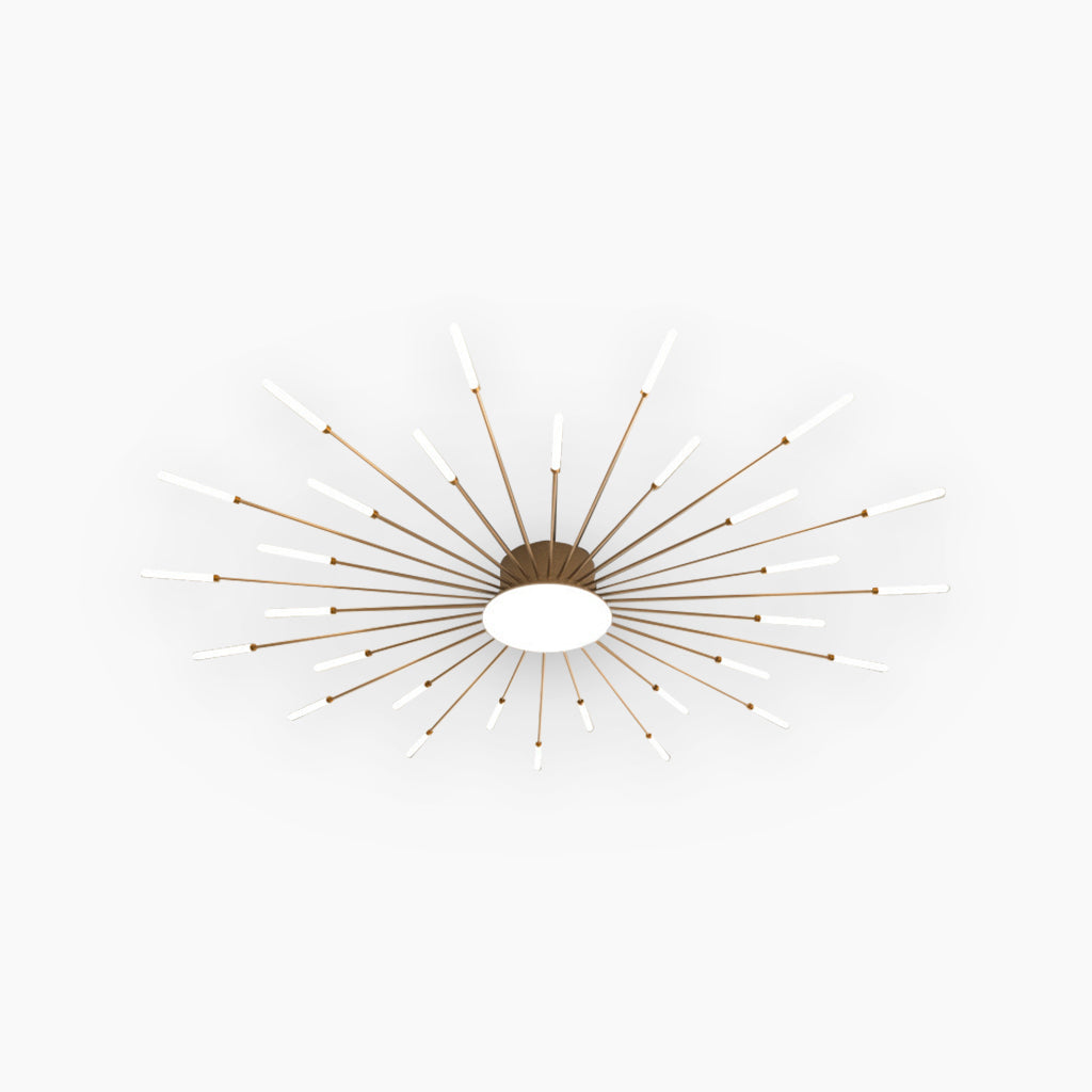 LED Ceiling Light Starburst Gold 30 Heads