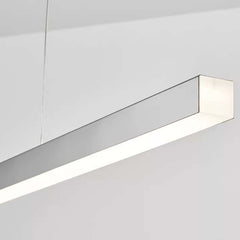 Lampada a sospensione lineare a LED moderna semplice, argento