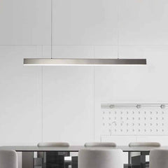Lampada a sospensione lineare a LED moderna semplice, argento