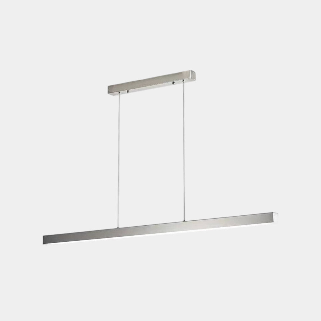 Lampada a sospensione lineare a LED moderna semplice, argento