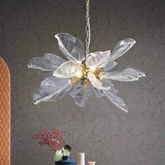 Leaf Chandelier Hanging Branch Resin, Gold