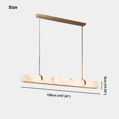 Albasten Lineaire Kroonluchter Hanglamp LED Dimbaar