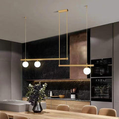 Linear Pendant Light 3 Bulb Dining Room