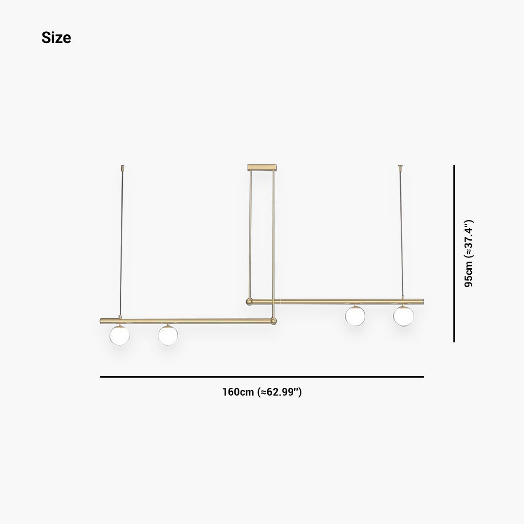 Linear Pendant Light 4 Bulb Size