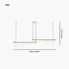 Linear Pendant Light 4 Bulb Size