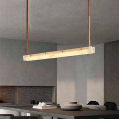 Lineaire hanglamp Riem Albast LED dimbaar