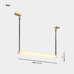 Lineaire hanglamp Riem Albast LED dimbaar