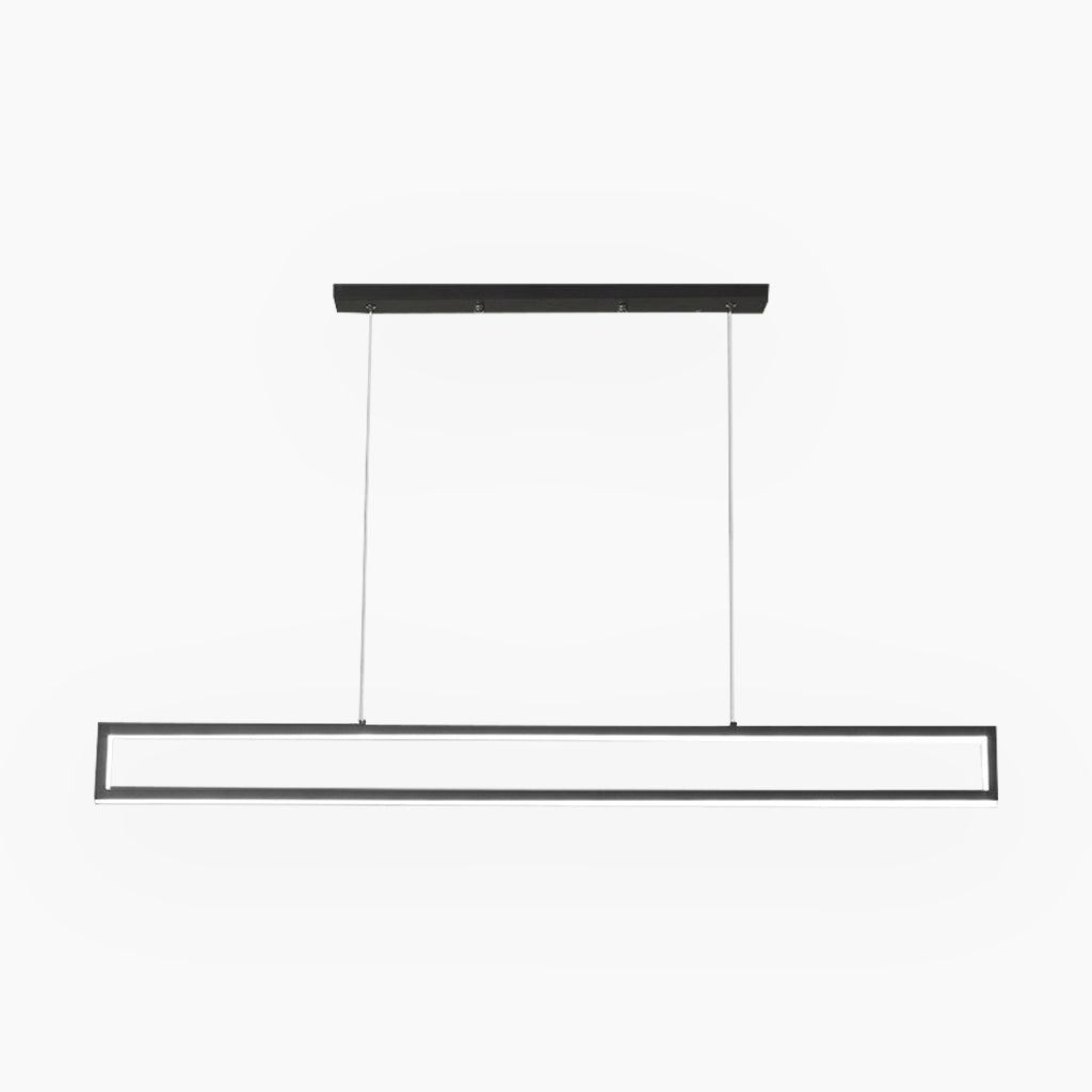 Rectangular Led Linear Light Rectangle Black Modern Minimalist Linear Rectangle Pendant Light | VAXLAMP