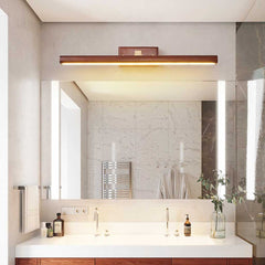 Luce murale moderna giapponese a 360 ° LED rotante lineare, legno