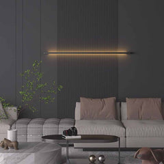 Lampada da Parete Lineare a LED per Interni Minimalista Sottile, Nera