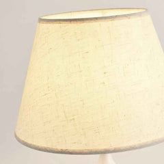 Linen Table Lamp Bedside Ambient Black Base