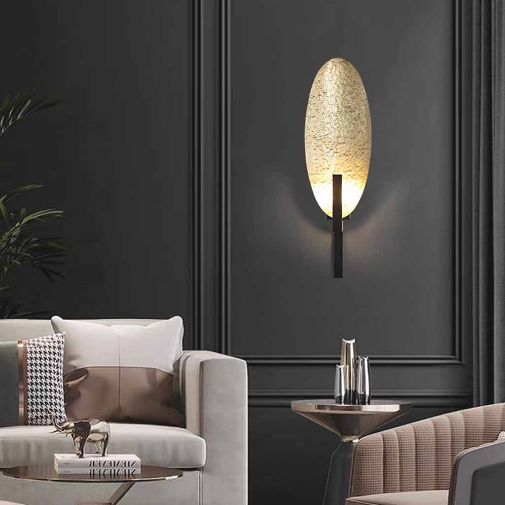 Luxury Antique Brass Half Moon Wall Sconce Living Room
