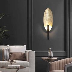 Luxury Antique Brass Half Moon Wall Sconce Living Room