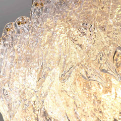Pendant Light Chandelier Luxury Frosted Glass Leaf