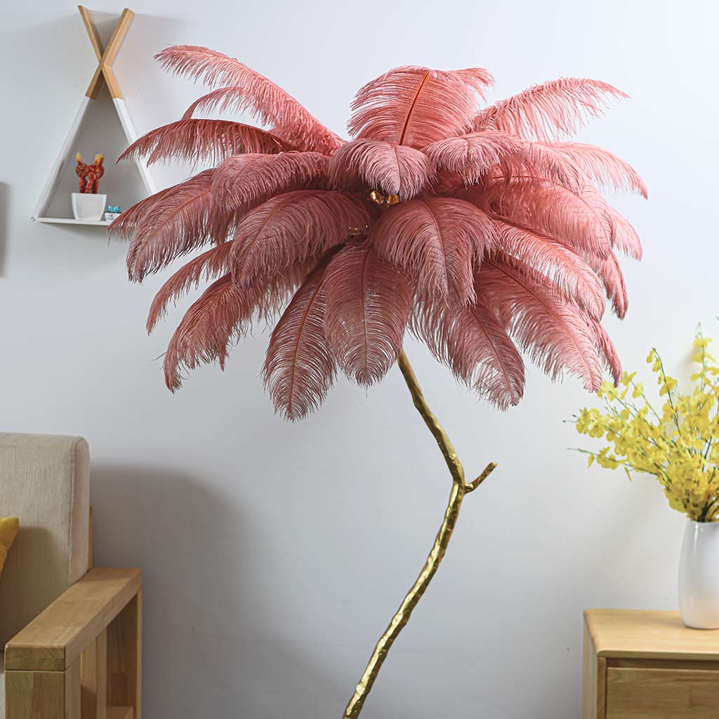 Palm tree feather shop lamp