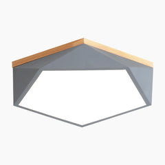 Macaron Geometric Wood Acrylic LED Ceiling Light Main