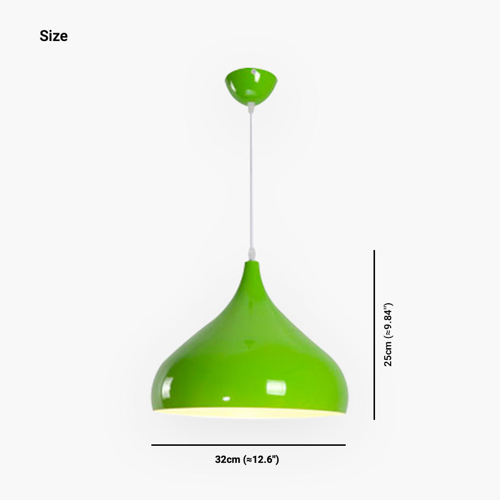 Macaron Spinning Pendant Light Size