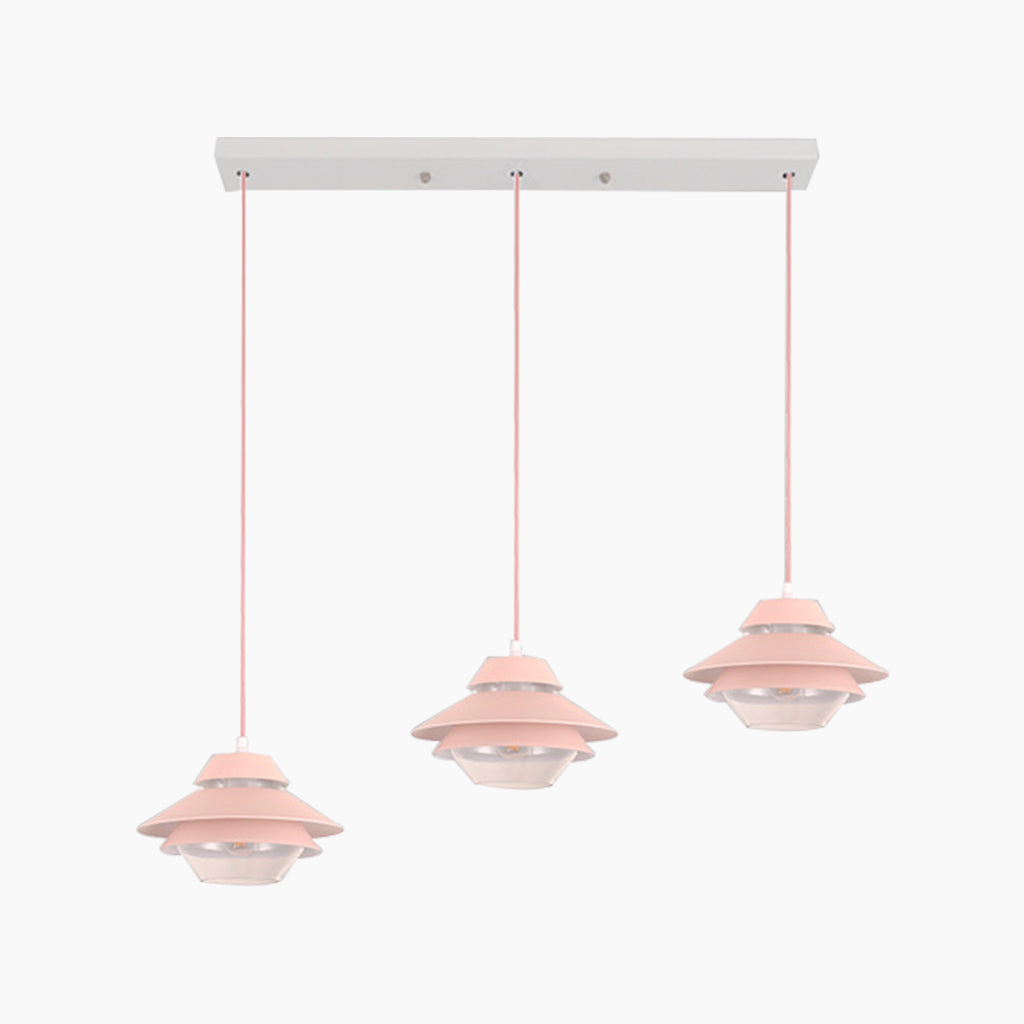 Macaron UFO Pendant Light 3 Pink