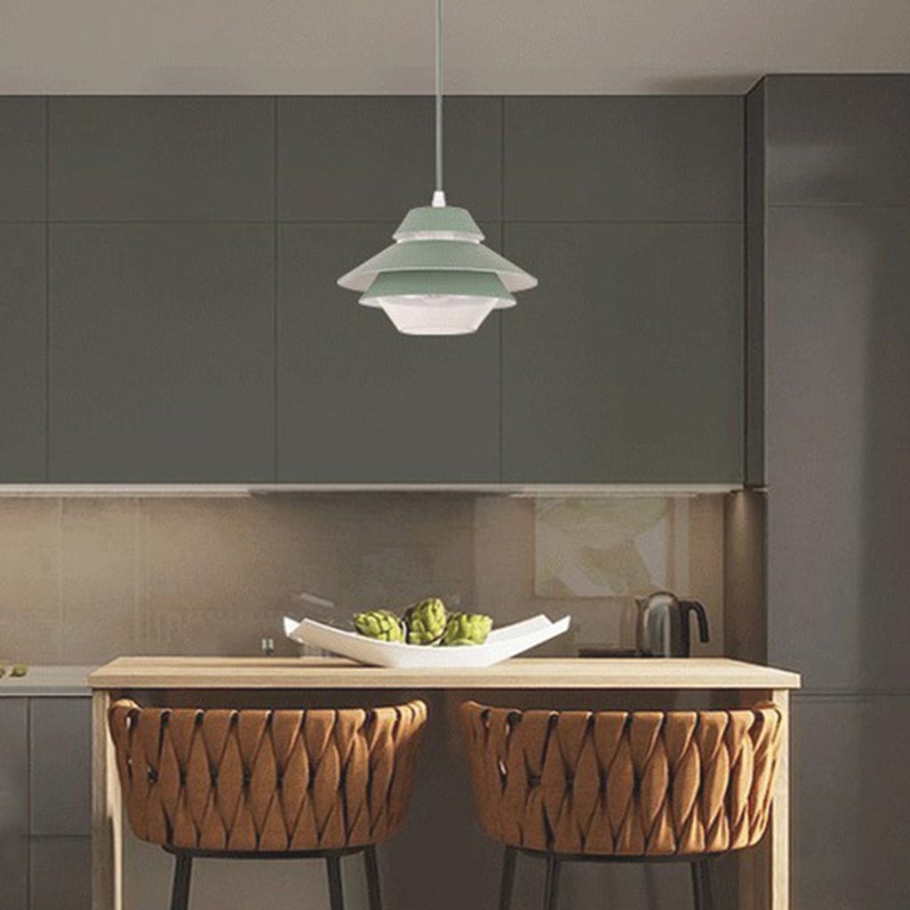 Macaron UFO Pendant Light Dining Room Blue