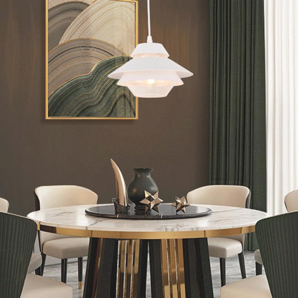 Macaron UFO Pendant Light Dining Room White