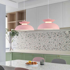 Macaron UFO Pendant Light Pink Dining Room