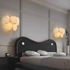 Applique en marbre albâtre disques double couche