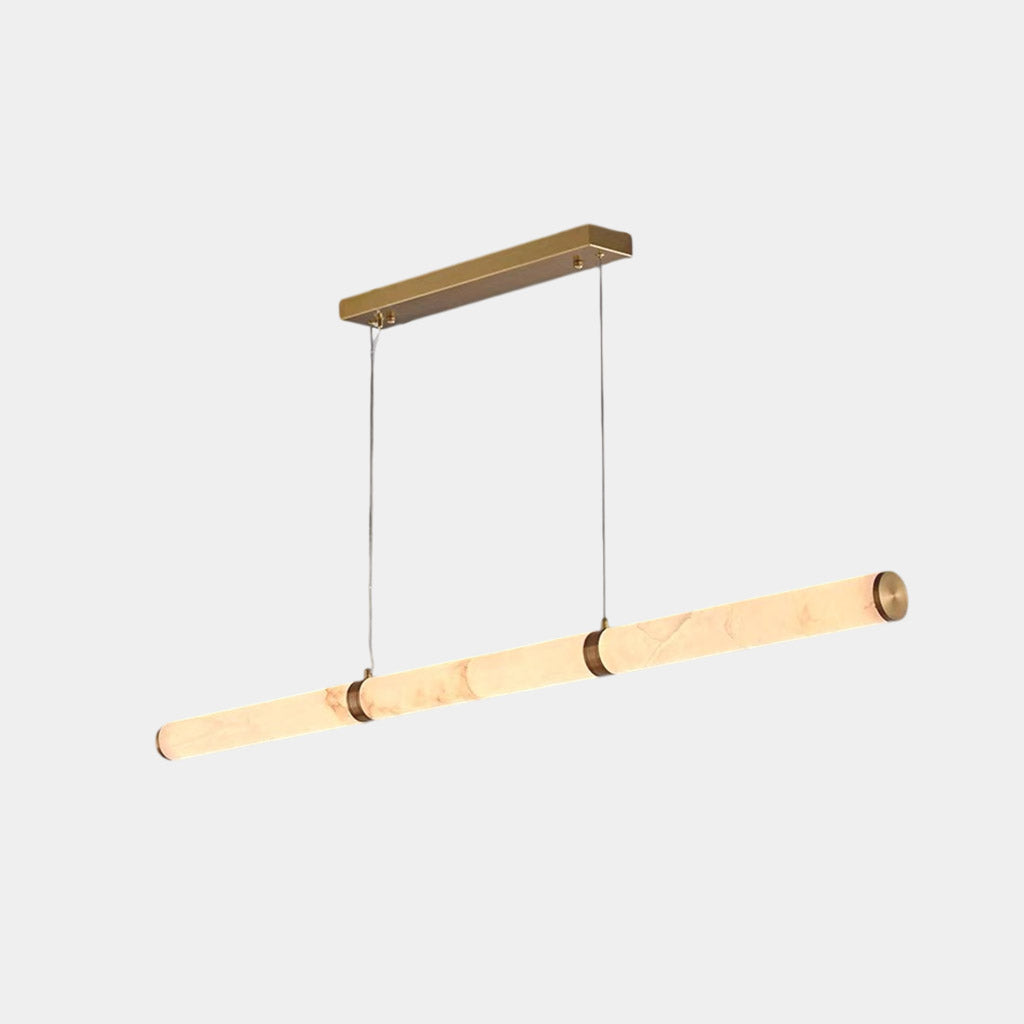 Marble Linear Pendant Light Cylinder Horizontal