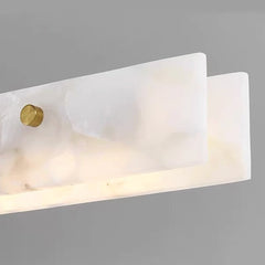 Marble Linear Pendant Light Dimmable LED for Dining Room