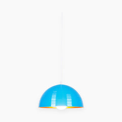 Metal Dome Pendant Light Blue