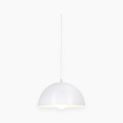 Metal Dome Pendant Light White