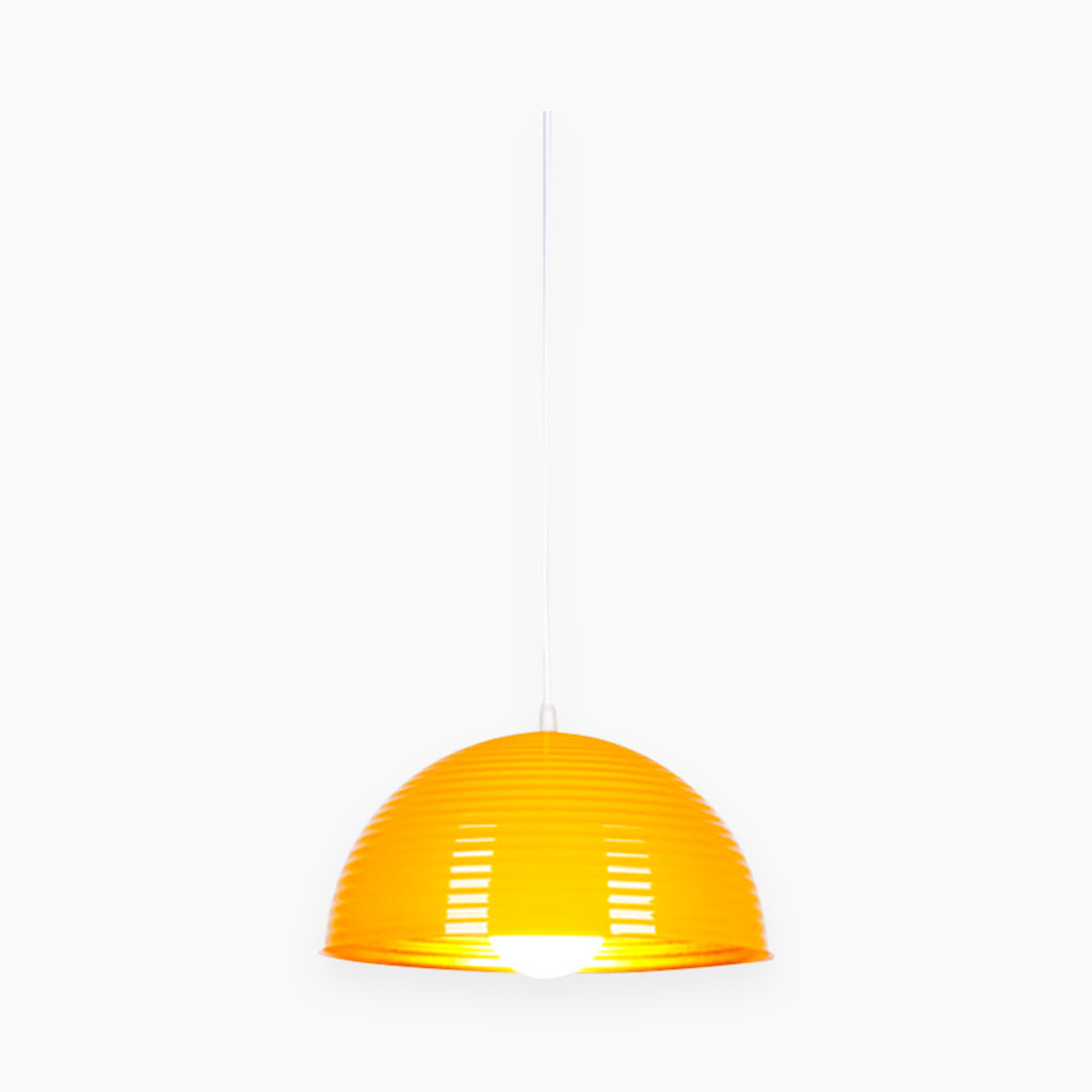 Metal Dome Pendant Light Yellow