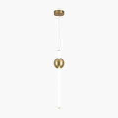 Metal & Milk Glass LED Linear Pendant Light White Tube