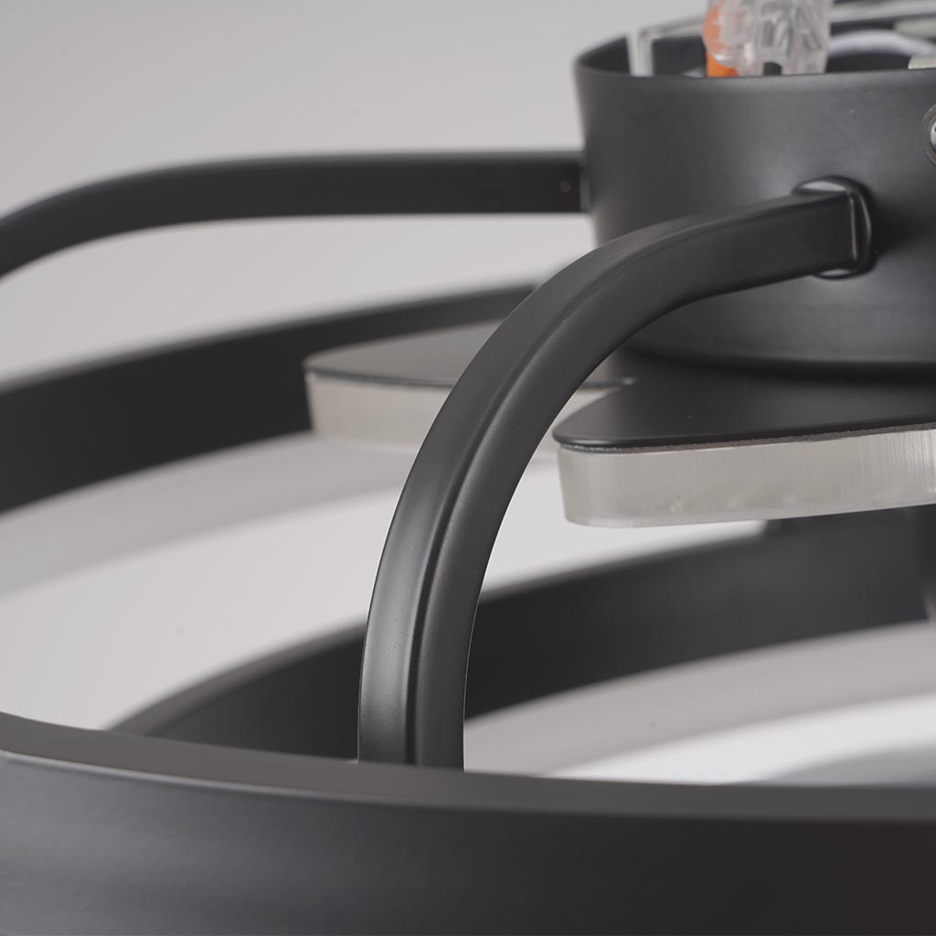 Minimalist Double Ring LED Fandelier Detail