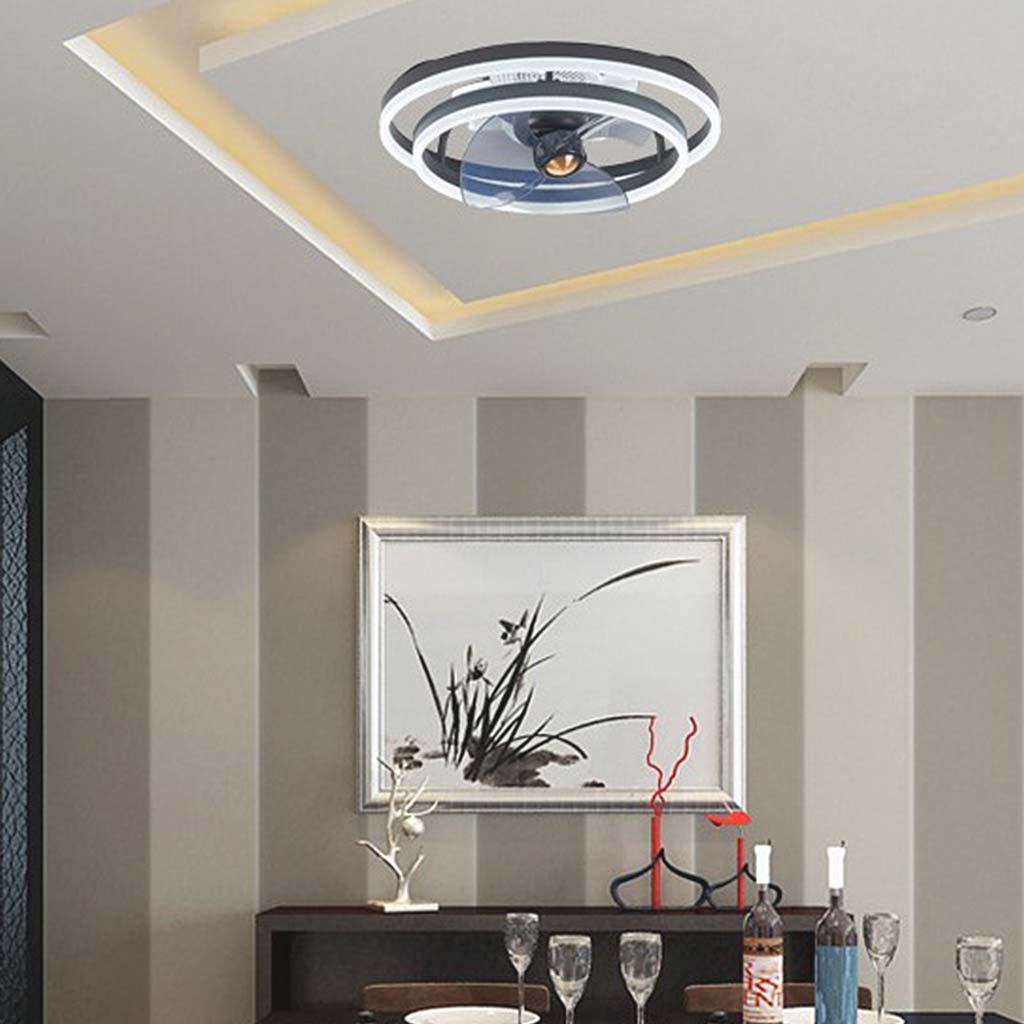 Minimalist Double Ring LED Fandelier Dining Room