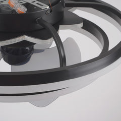 Minimalist Double Ring LED Fandelier Hardware