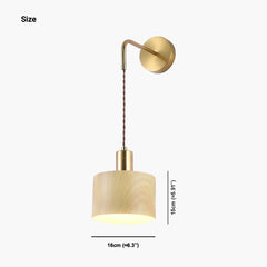 Minimalist Iron Brass Wall Sconce Light Size