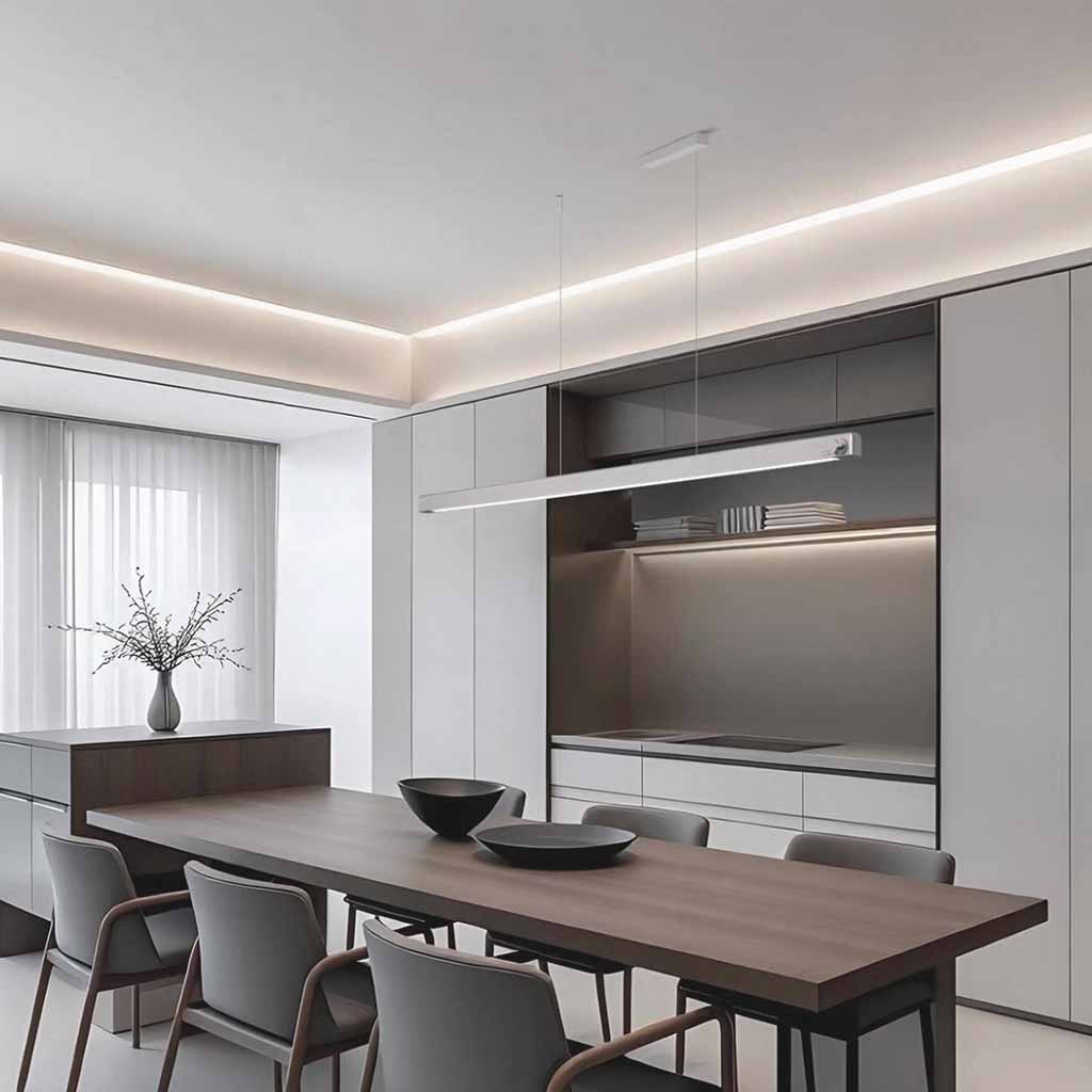 Linear LED Pendant Light with a Dimmer Button | VAXLAMP