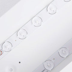Flush Mount Ceiling Light Minimalist Rectangular Macaron, Wood Acrylic